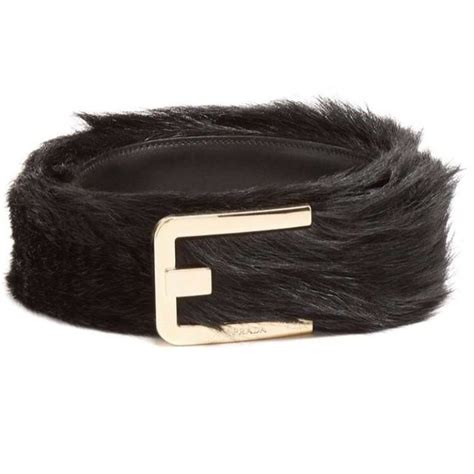 prada fox fur belt|Women's Leather Belts .